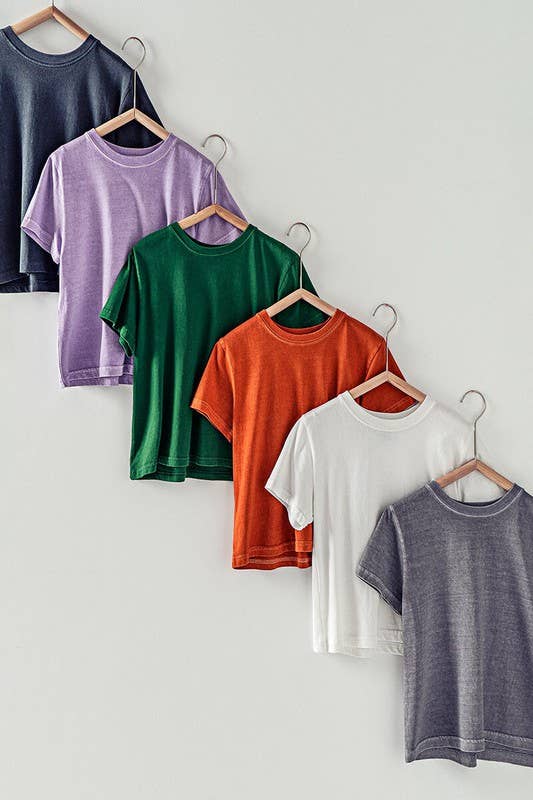 ALYSSA CROP CREW TOPS