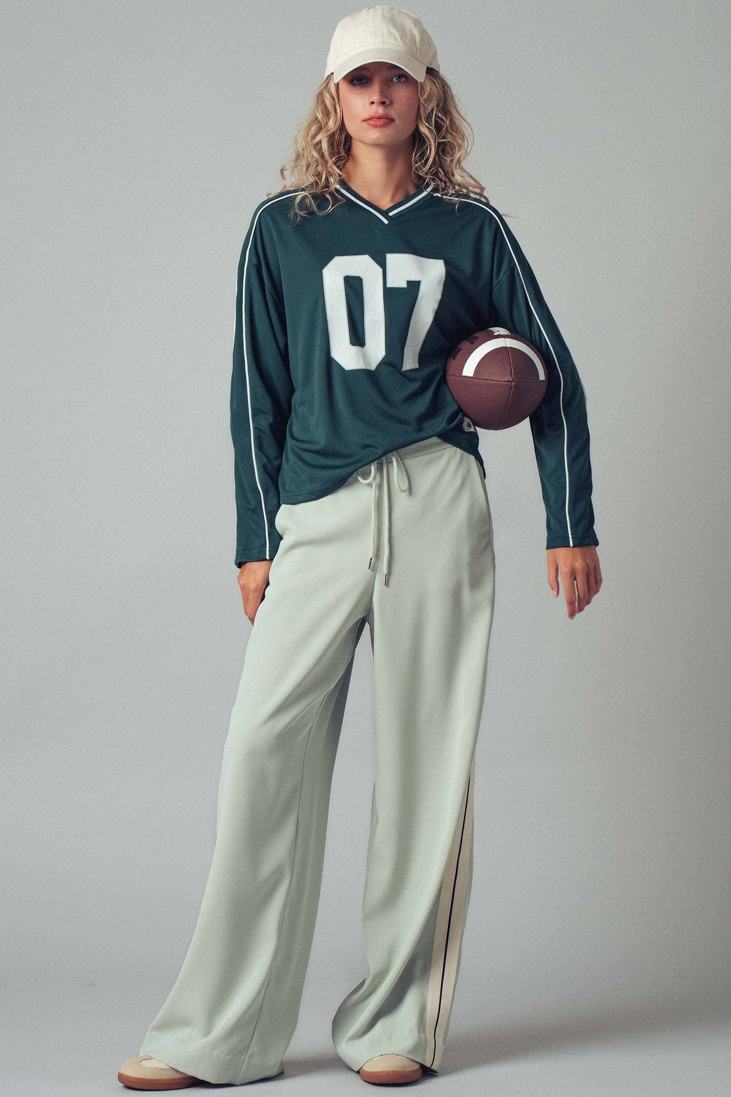 Side Stripe Drawstring Relaxed Statement Lounge Pants