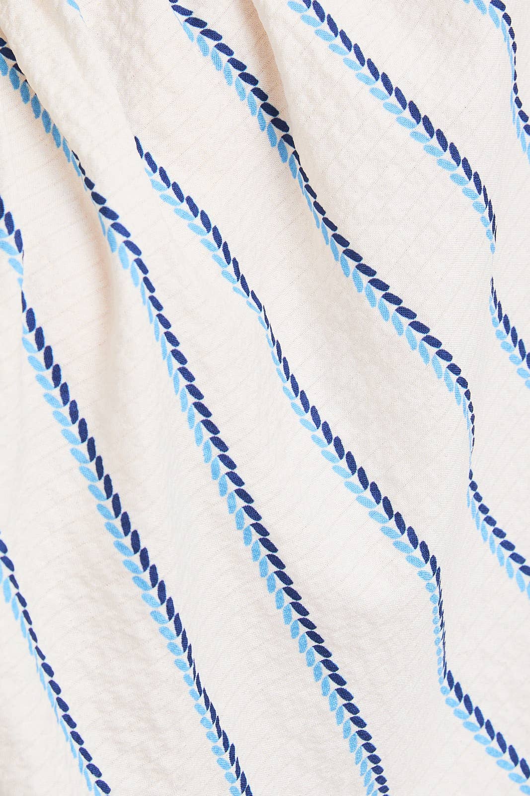 V-NECK BALOON 3/4' SLEEVE STRIPE DRESS