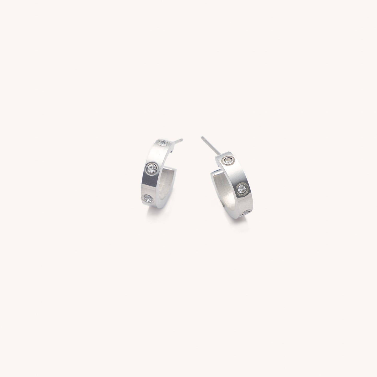 Corinne Silver Hoops