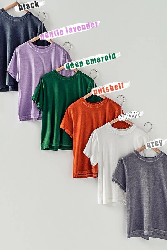 ALYSSA CROP CREW TOPS