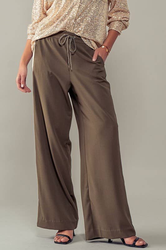 Side Stripe Drawstring Relaxed Statement Lounge Pants