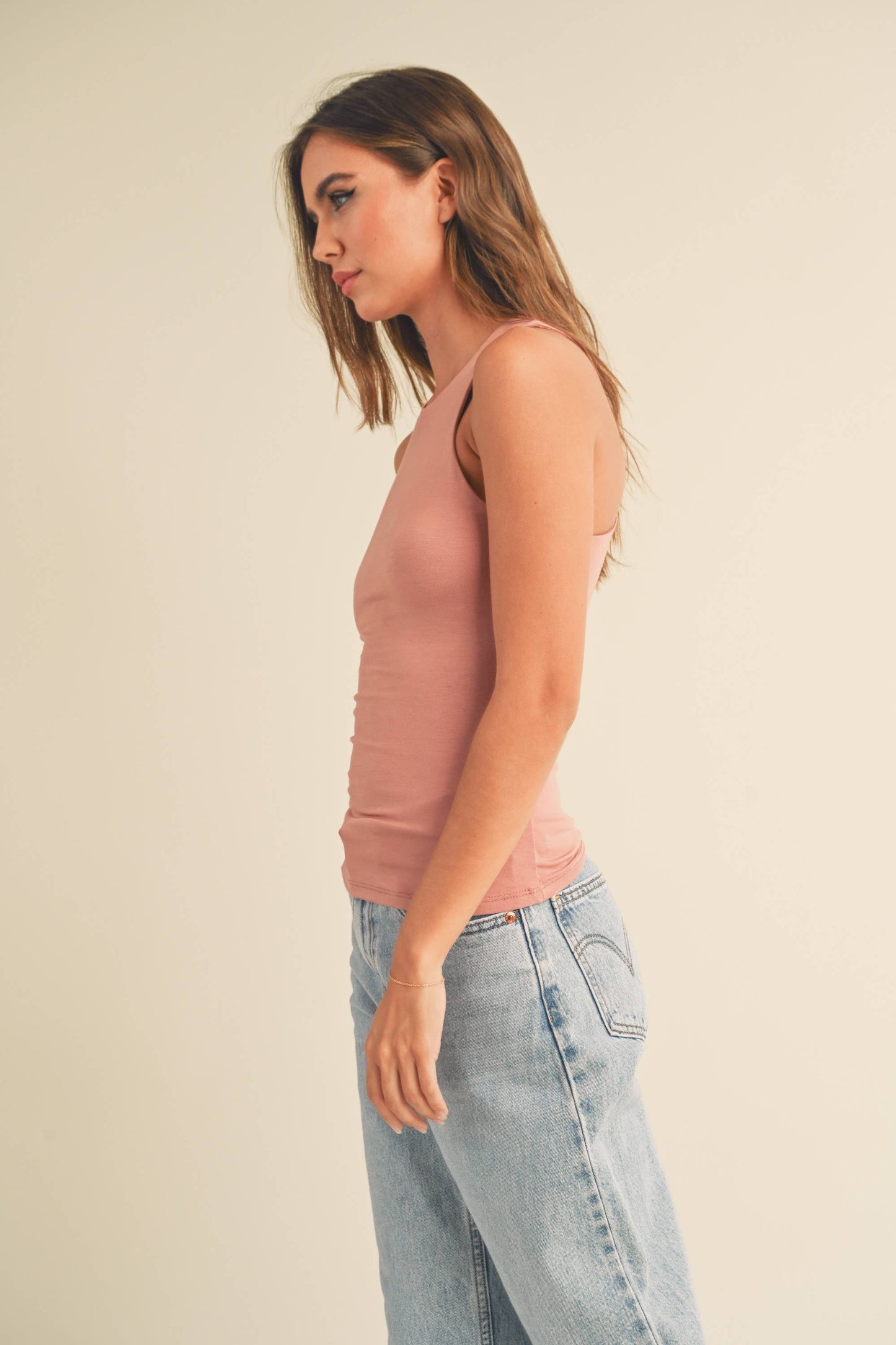 MDT1203PRM DOUBLE LAYERED HIGH NECK RACER BACK TANK TOP