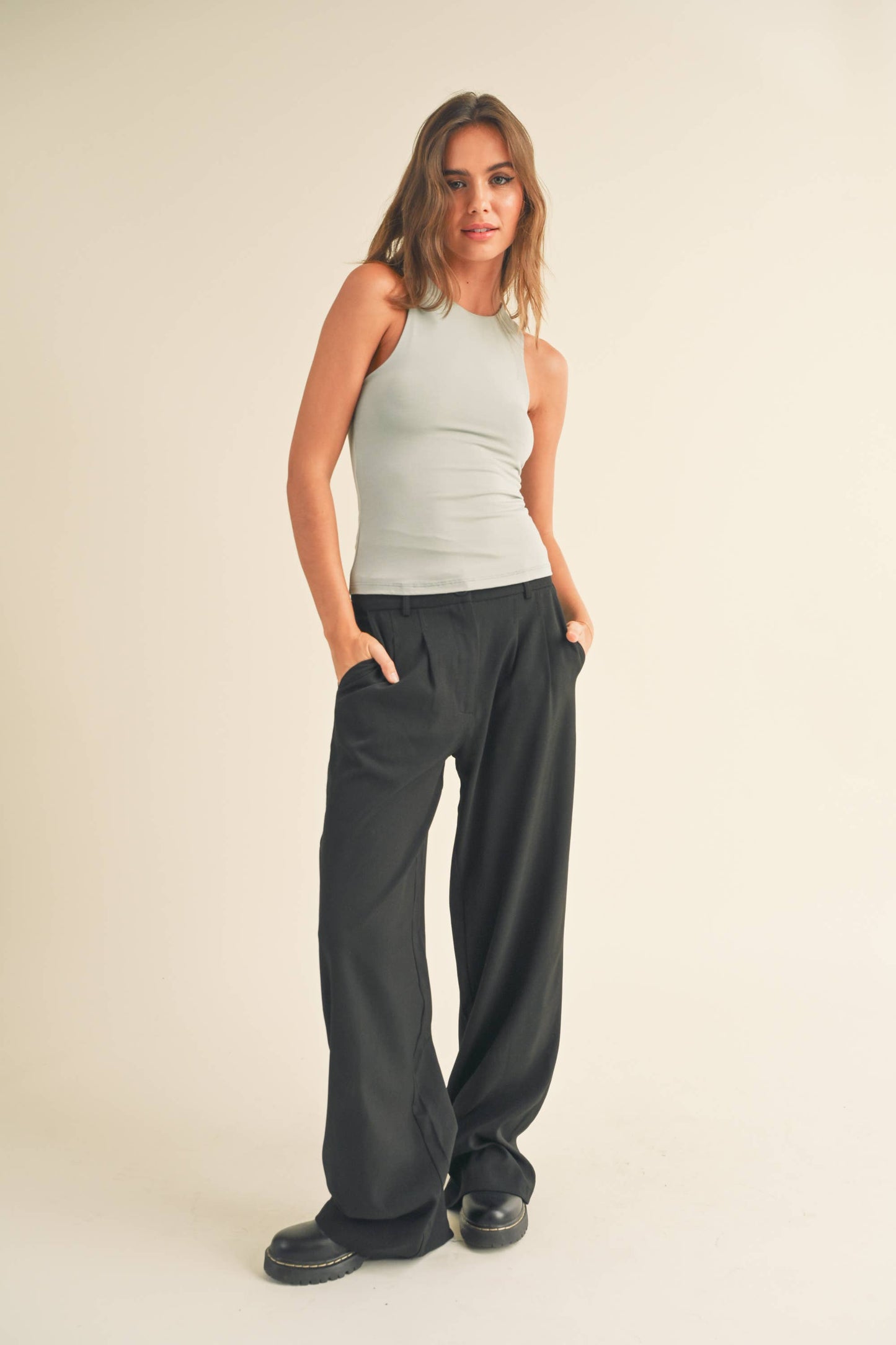 MDT1203PRM DOUBLE LAYERED HIGH NECK RACER BACK TANK TOP