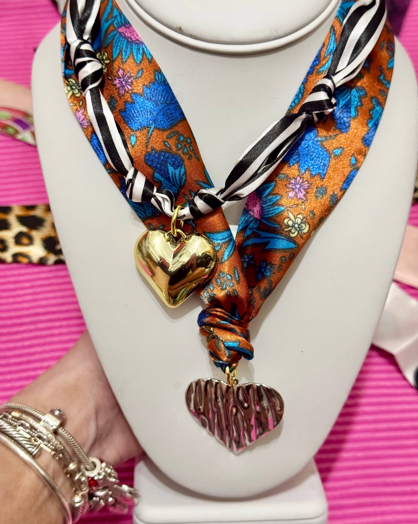 Trendy Scarf Charm Necklace