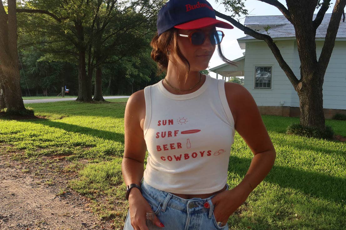 Sun, Surf, Cowboys Tank