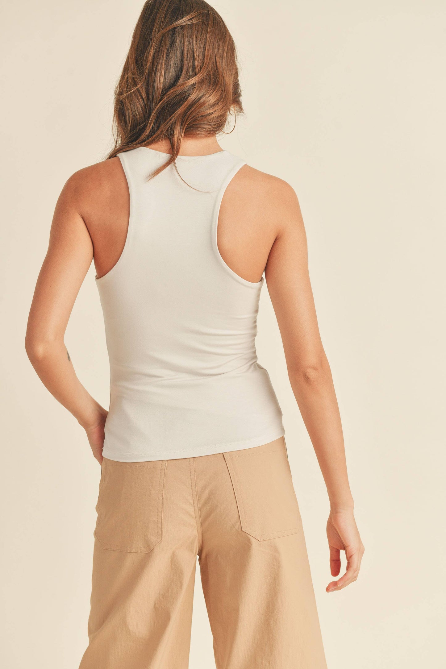 MDT1203PRM DOUBLE LAYERED HIGH NECK RACER BACK TANK TOP
