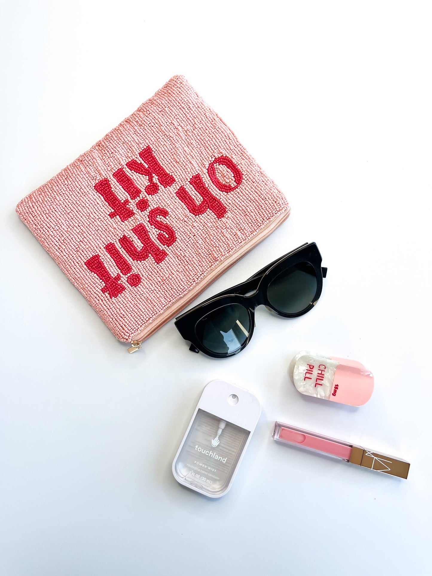 Oh Shit Kit - Handmade Beaded Make Up Bag