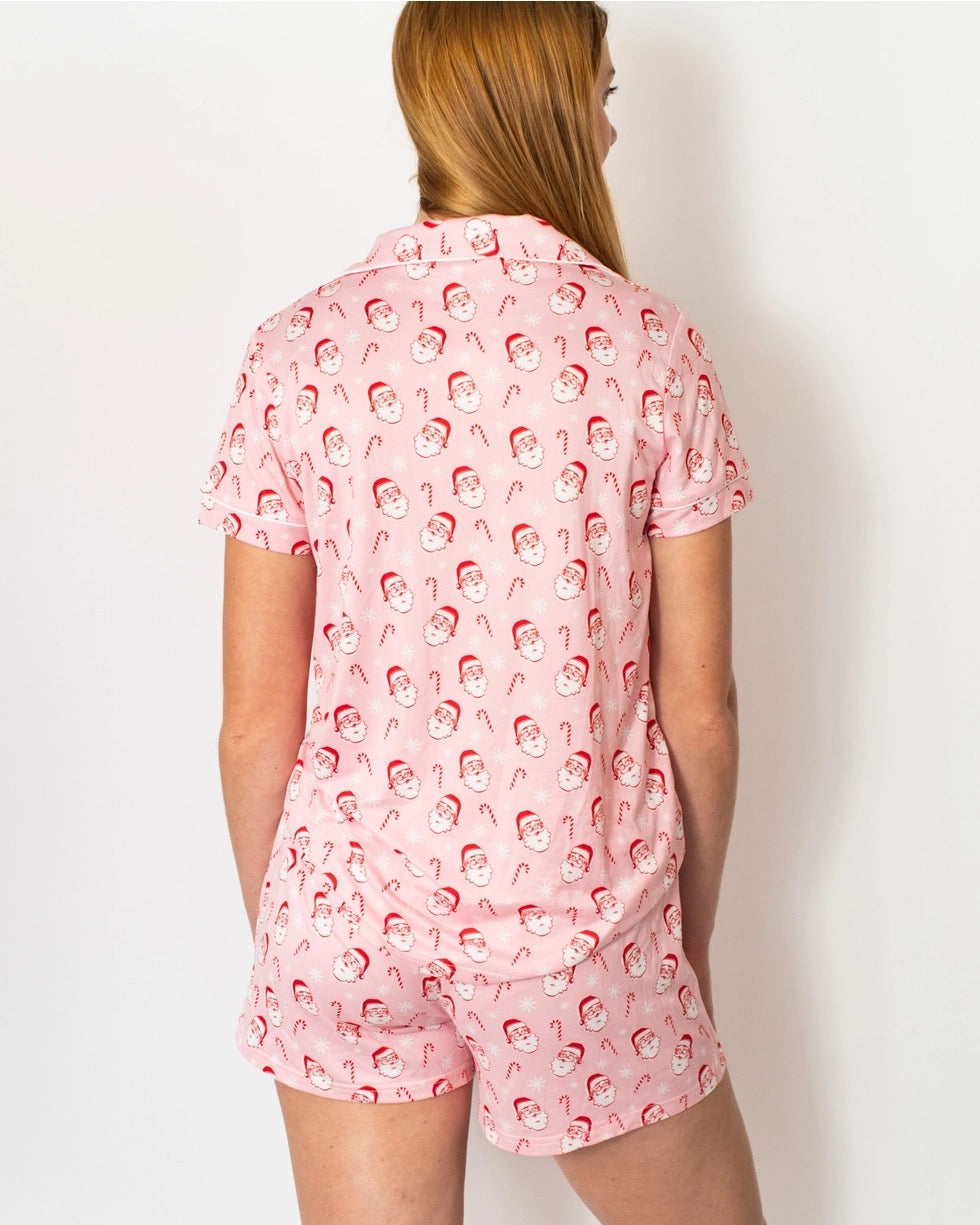 Candy Cane Cutie Sleep Shirt and Shorts Light Pink/Red/White -Asst.