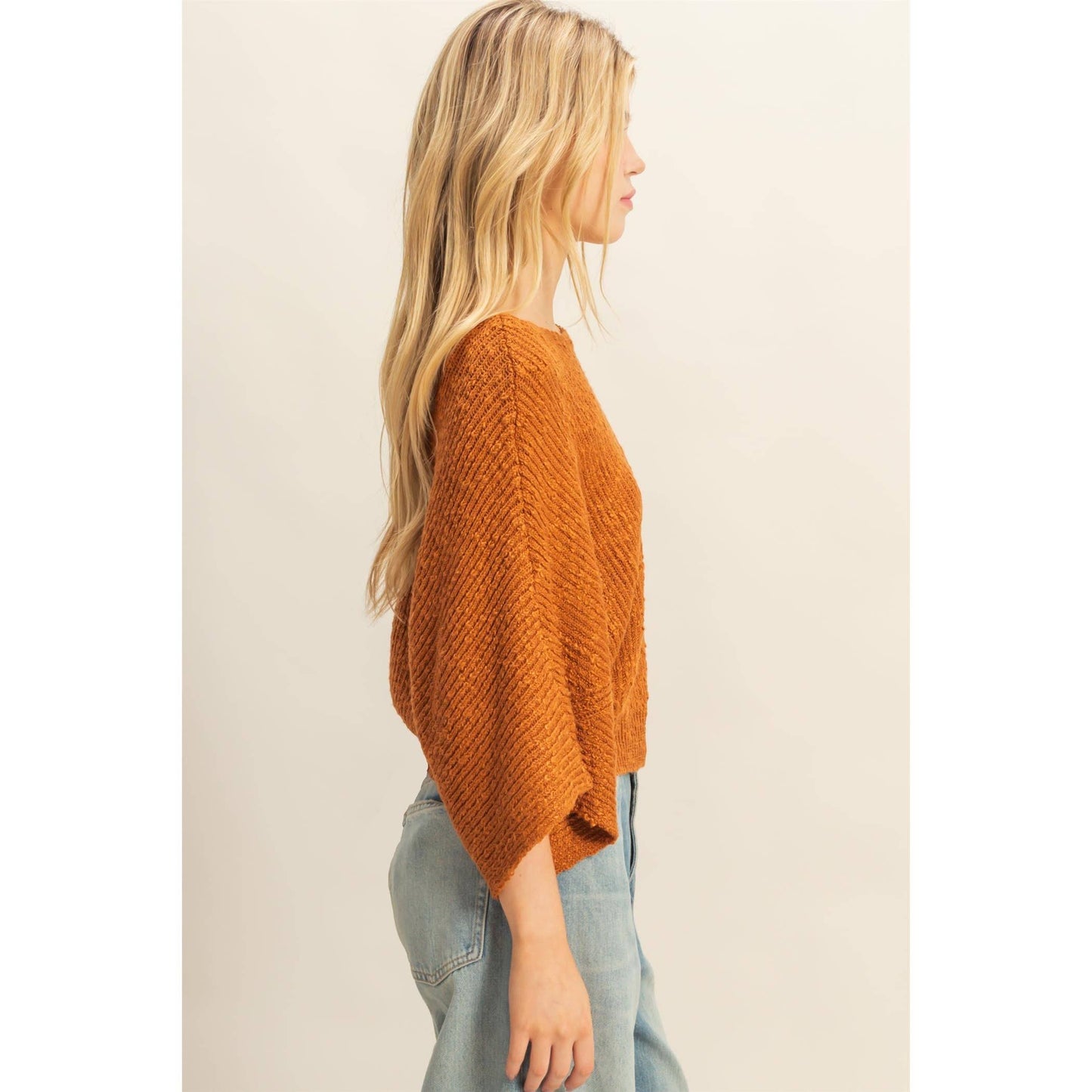 Boat Neck Knit Sweater
