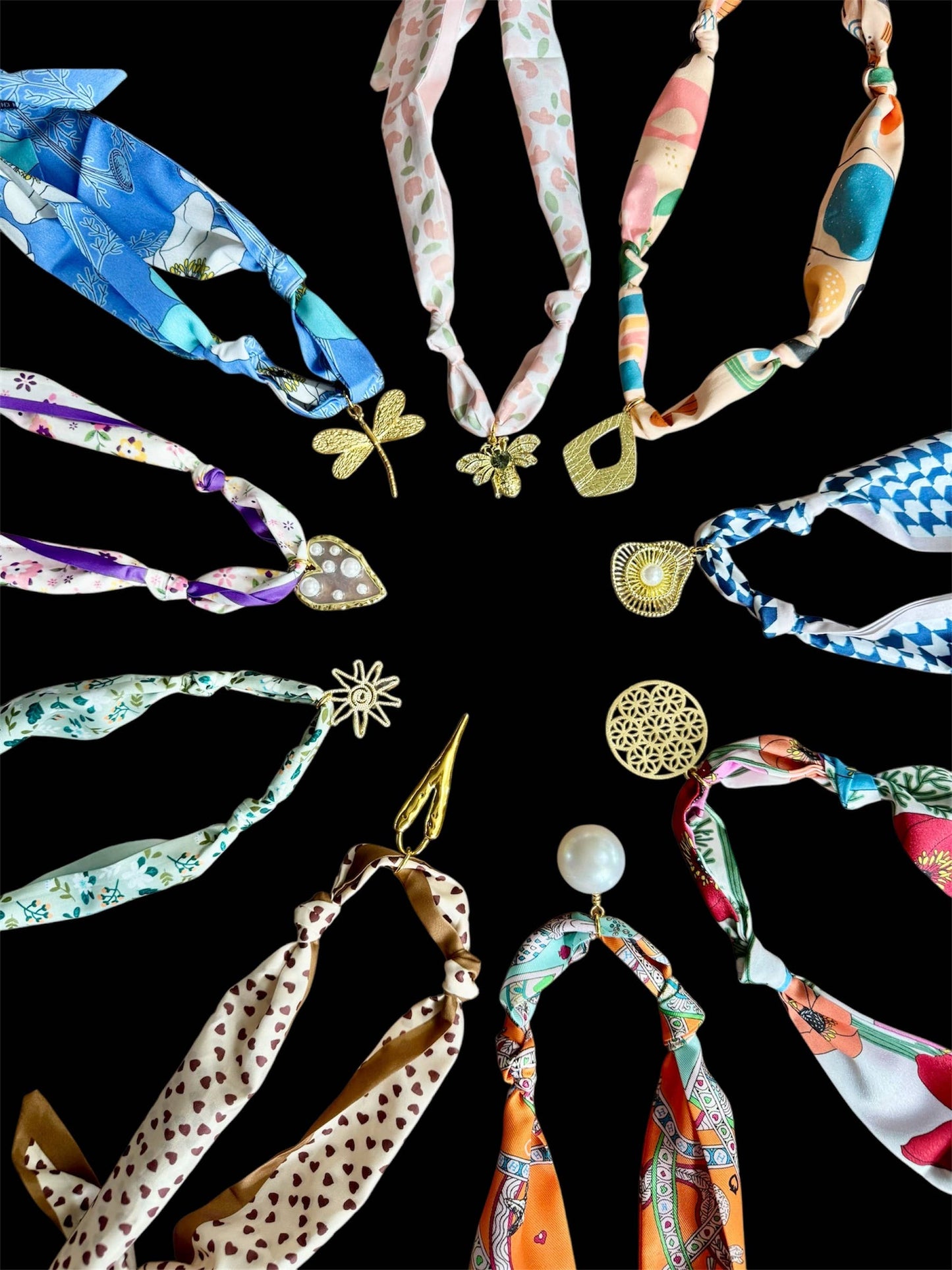 Trendy Scarf Charm Necklace