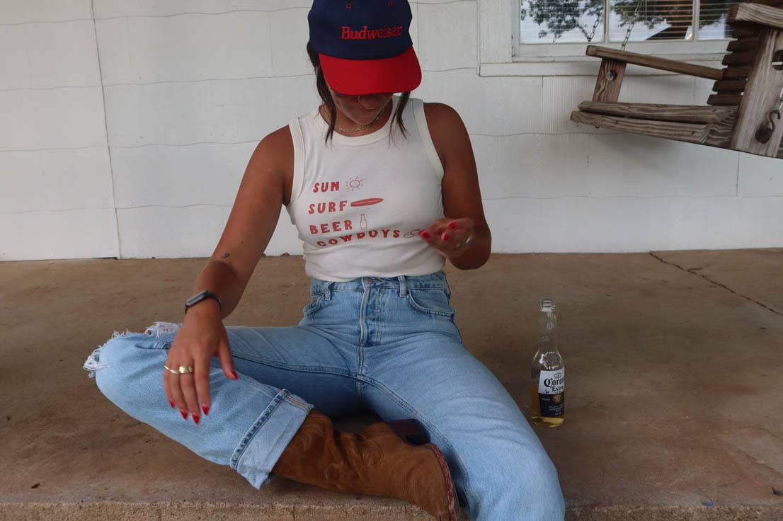 Sun, Surf, Cowboys Tank
