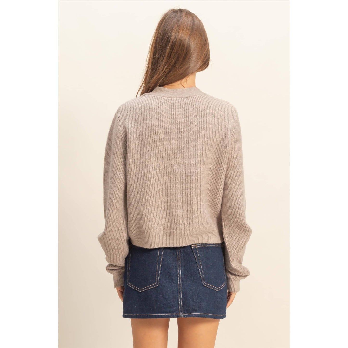 Sparkly Bow Embellished Cozy Cardigan