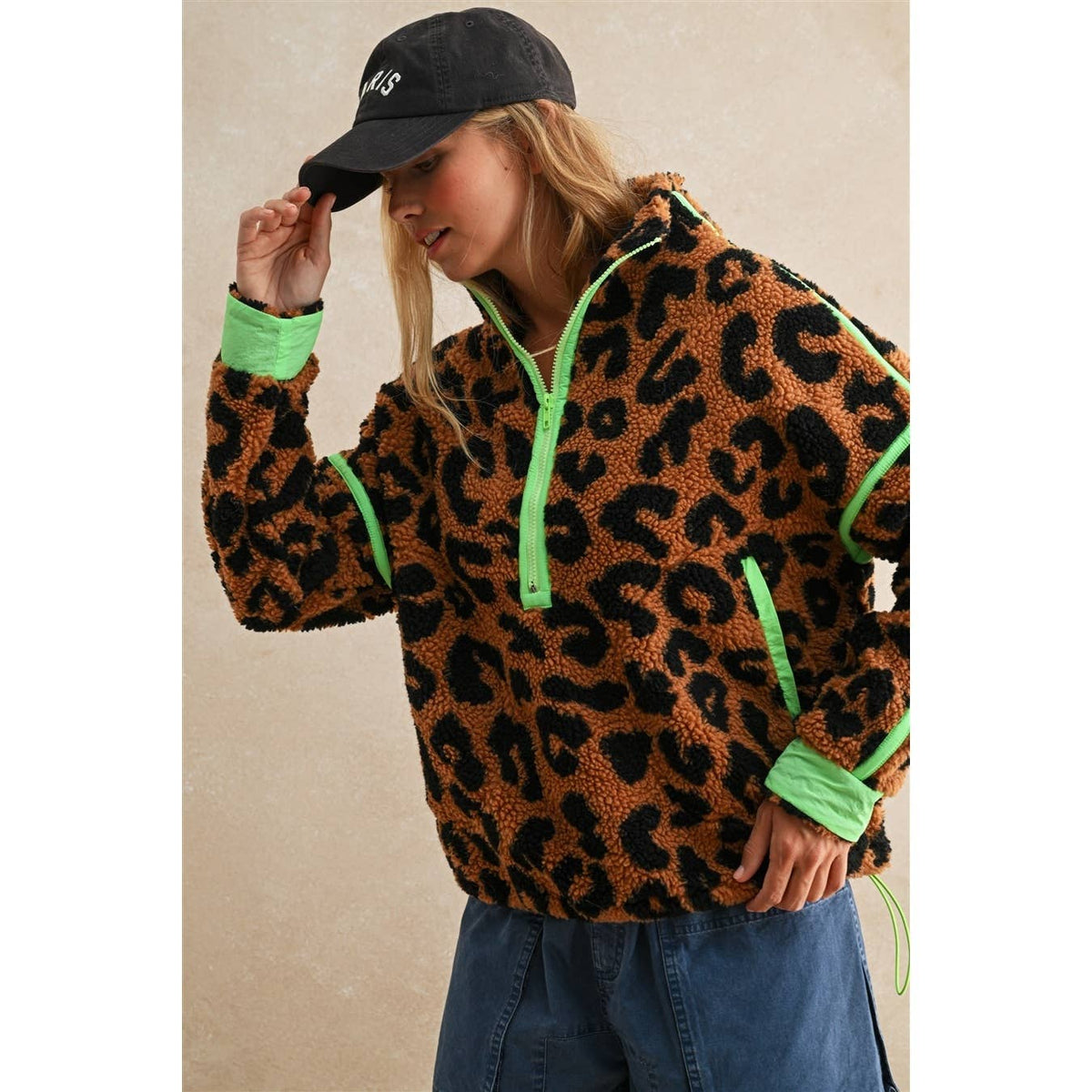 Leopard Sherpa Pullover