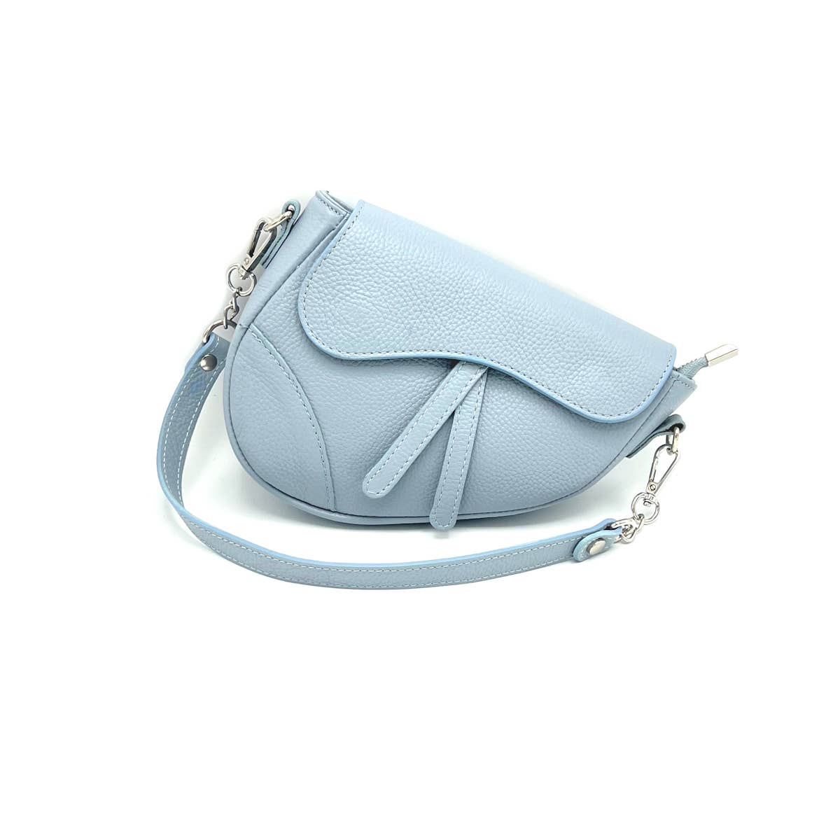 Genuine leather shoulder bag, Made in Italy