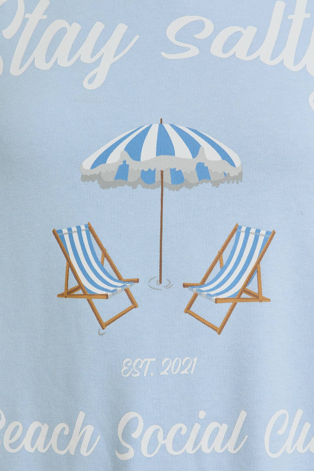 ROUND NECK LONG SLEEVE " STAY SALTY " SWEATSHIRT