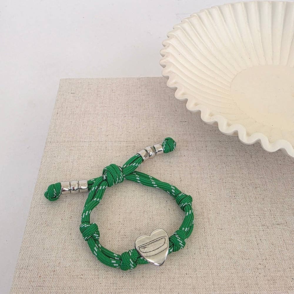 Knotty Cord Heart Bracelet - WATERPROOF