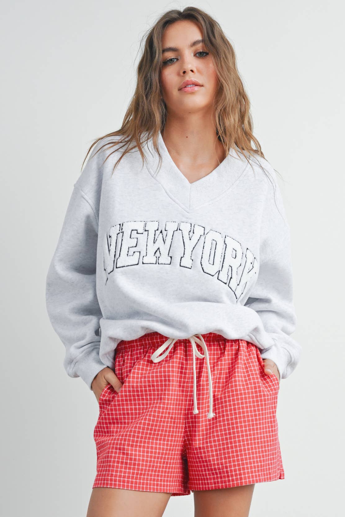 ELASTIC DRAWSTRING CHECK BOXER SHORTS - BMP7450