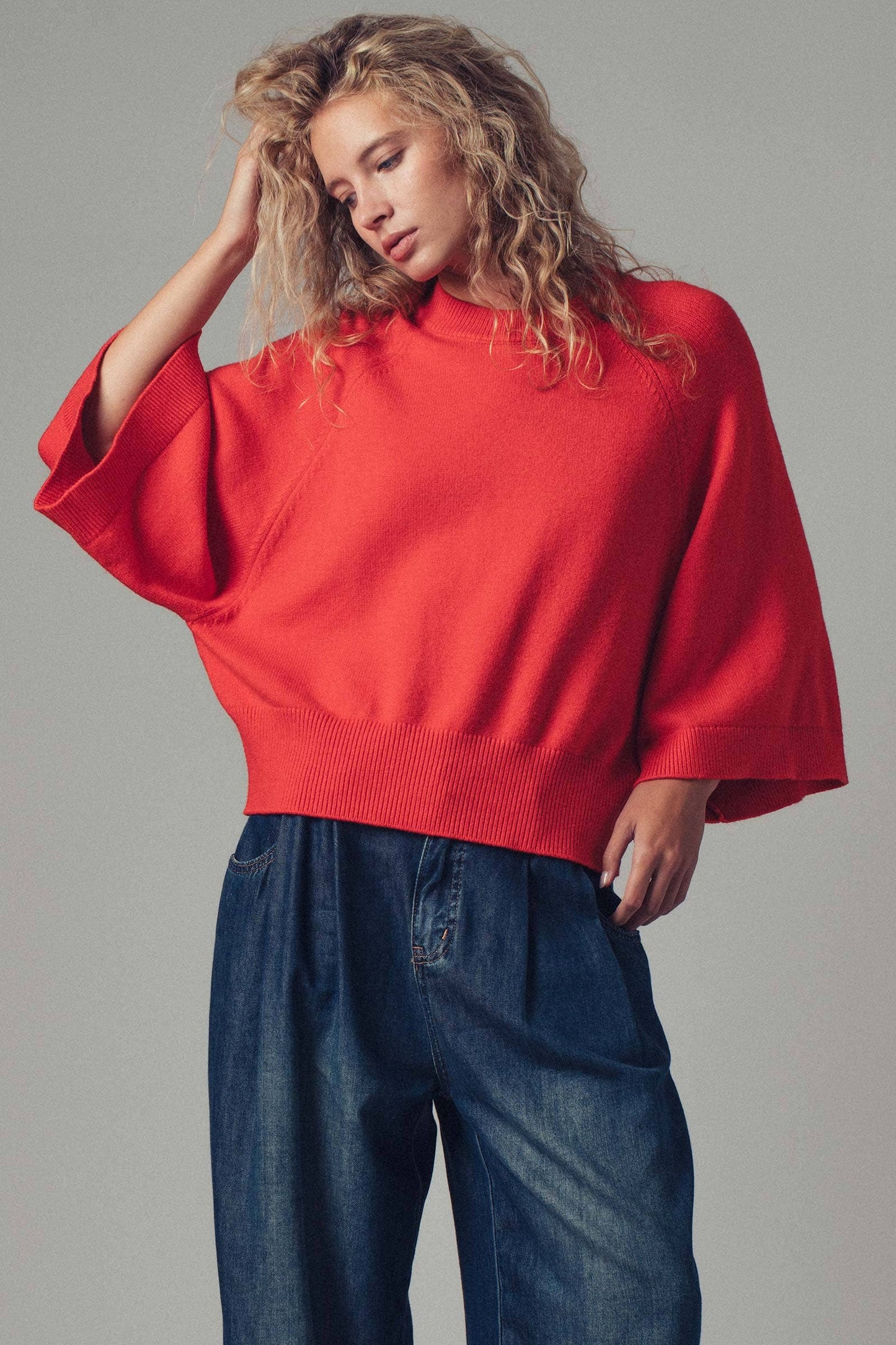 Batwing Sleeve Sweater Top