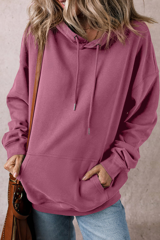 Valerian Kangaroo Pocket Drawstring Oversized Hoodie