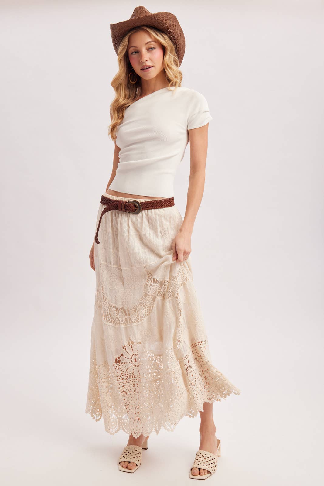 DRAPED KNIT ASYMMETRIC ONE SHOULDER KNIT TOP