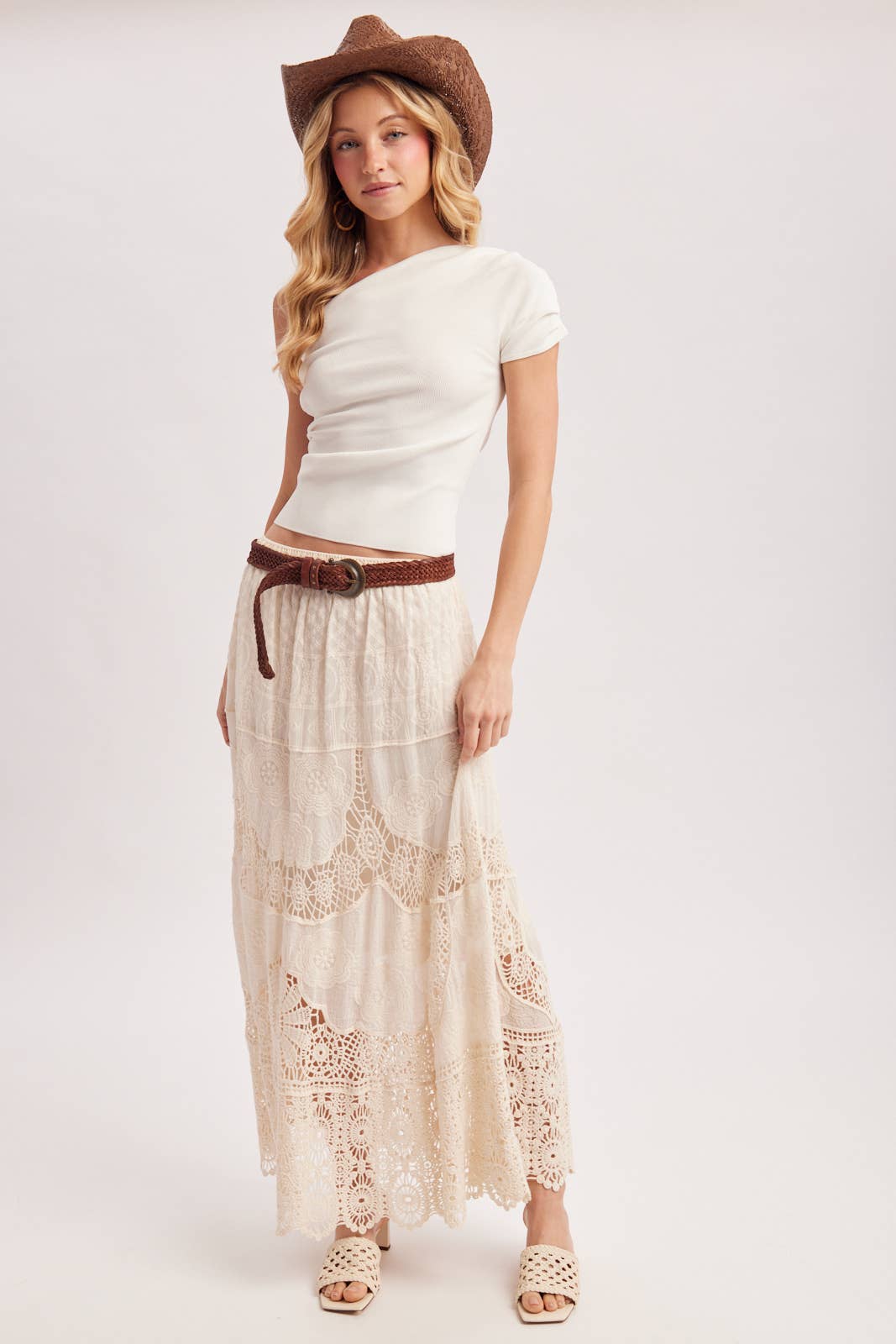 DRAPED KNIT ASYMMETRIC ONE SHOULDER KNIT TOP