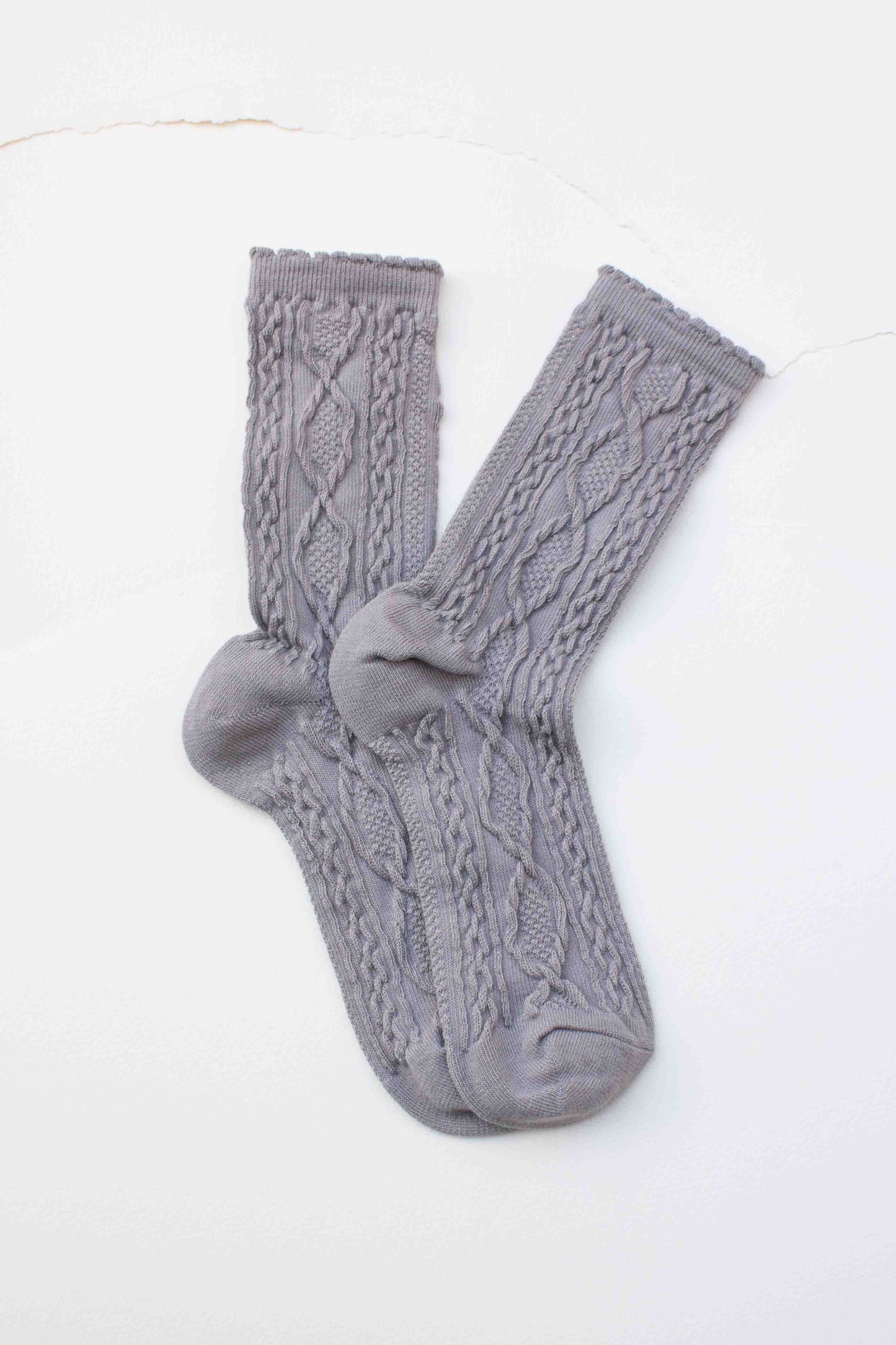 Twist Cotton Crew Socks