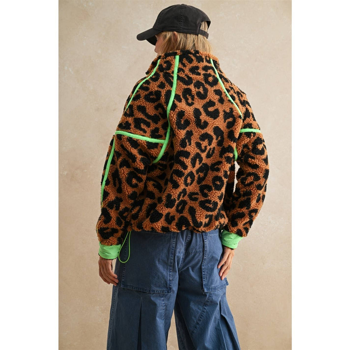 Leopard Sherpa Pullover