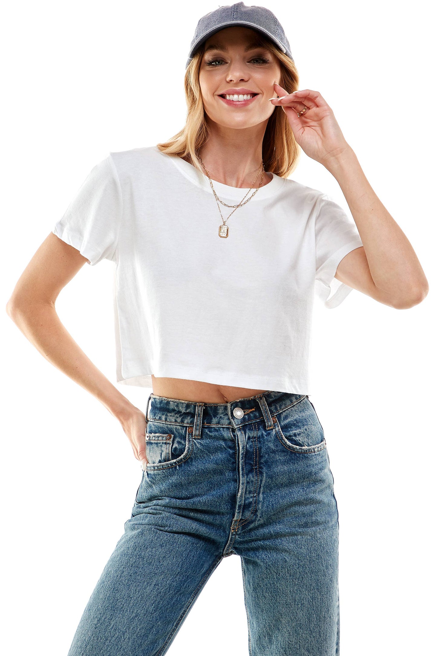 Premium cotton boxy crop tops