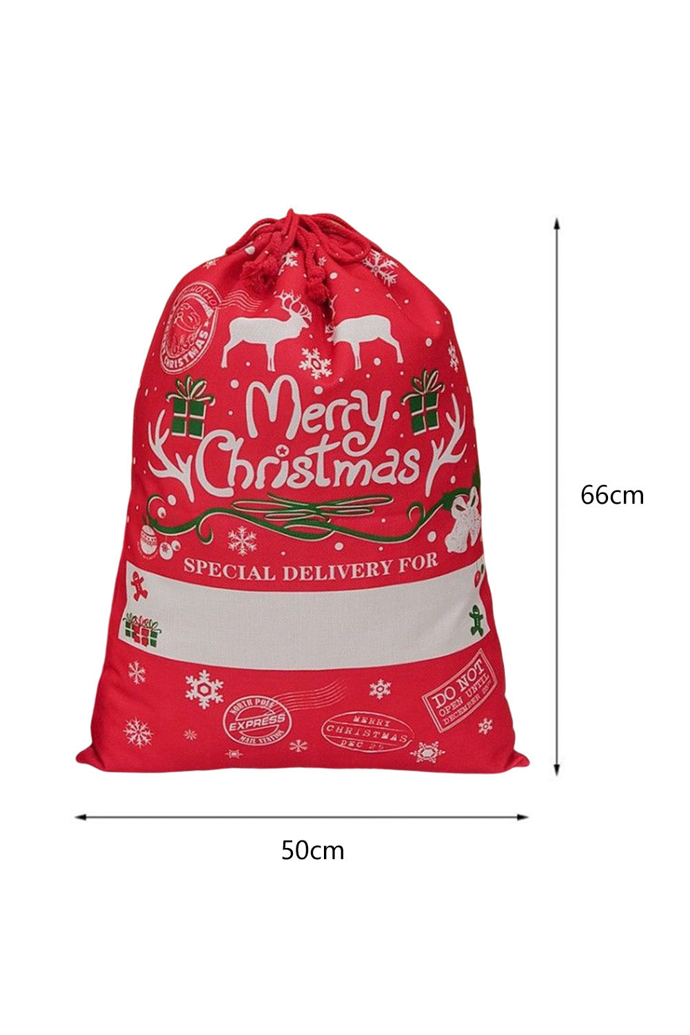 Snow White 50*70cm Christmas Drawstring Large Gift Bag