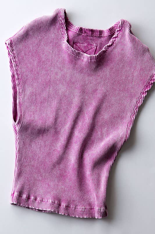 Ribbed Knit Crop Short Sleeve Fitted Casual Spring Top