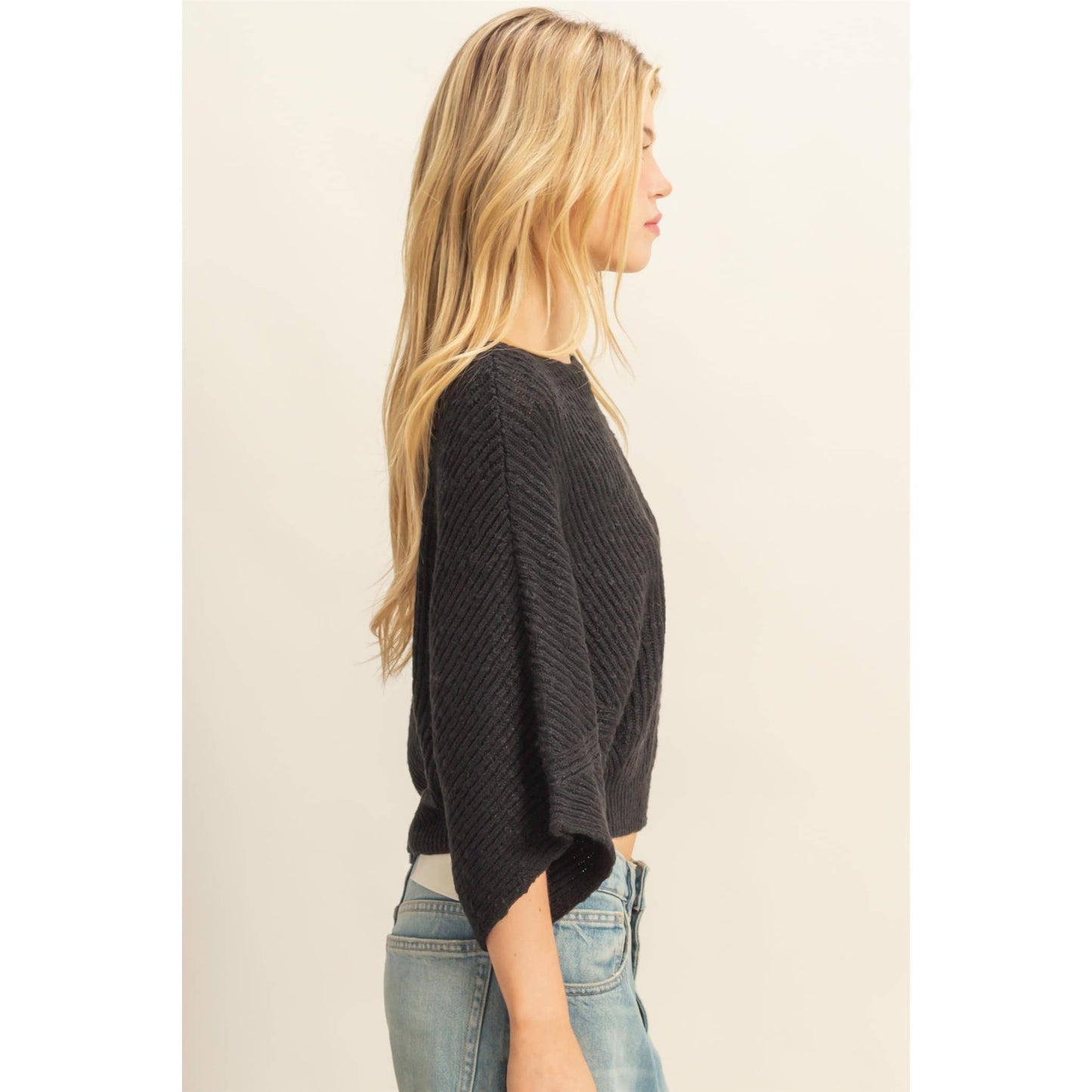 Boat Neck Knit Sweater