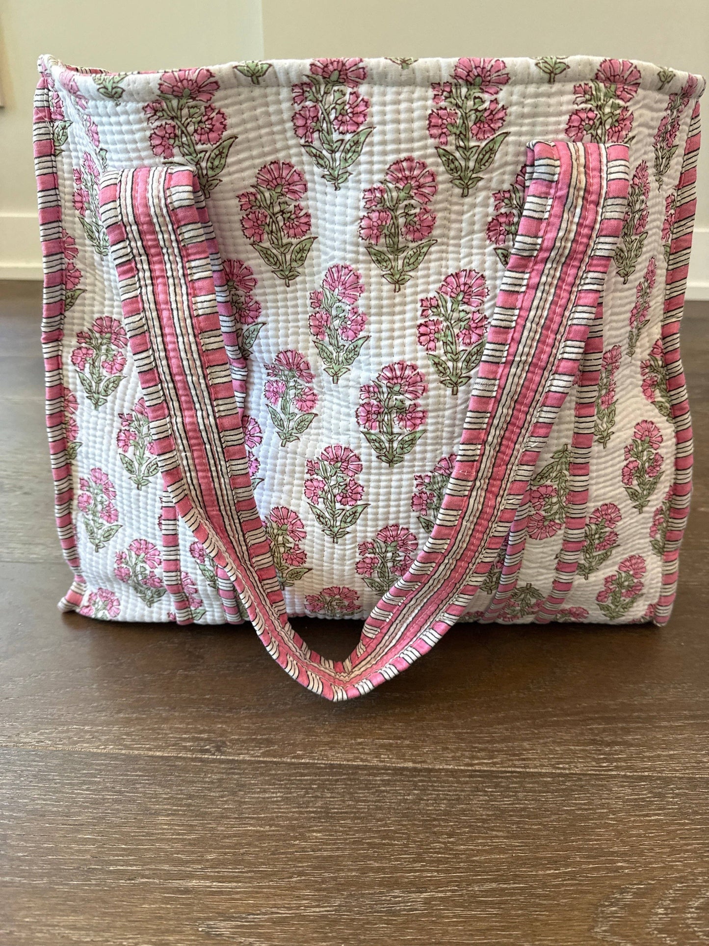 Block Print Quilted Totes