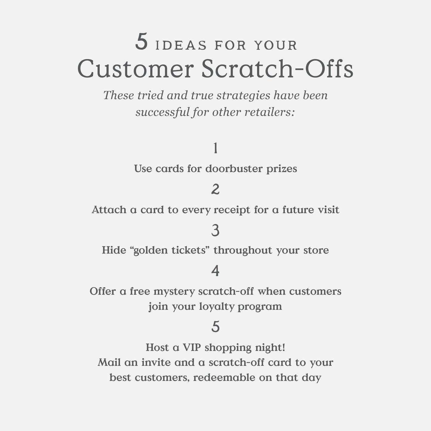 100 Customer Scratch-off Cards - Wildflowers