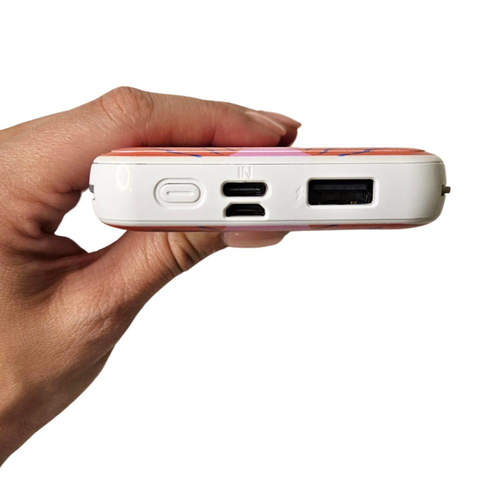 8,000mAh Portable Charger with Built-In Cables – Burning Sun
