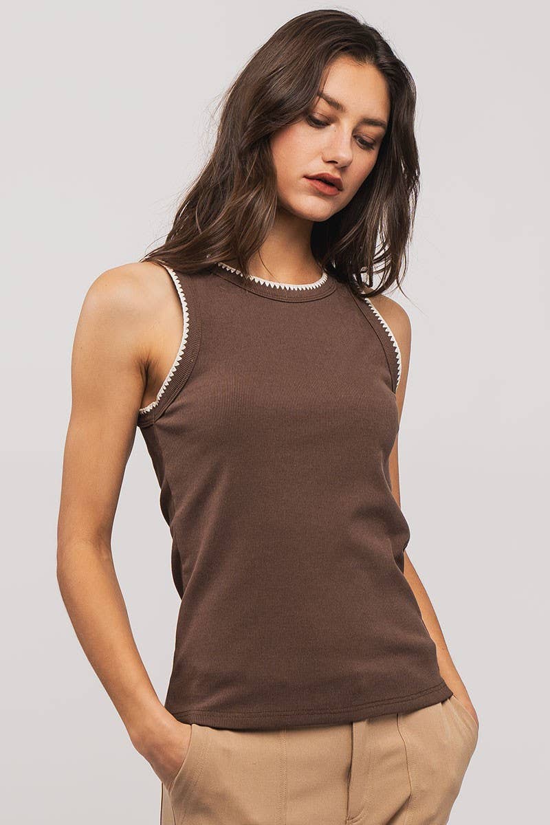 SYDNEY STRUCTURE KNIT TANK TOP