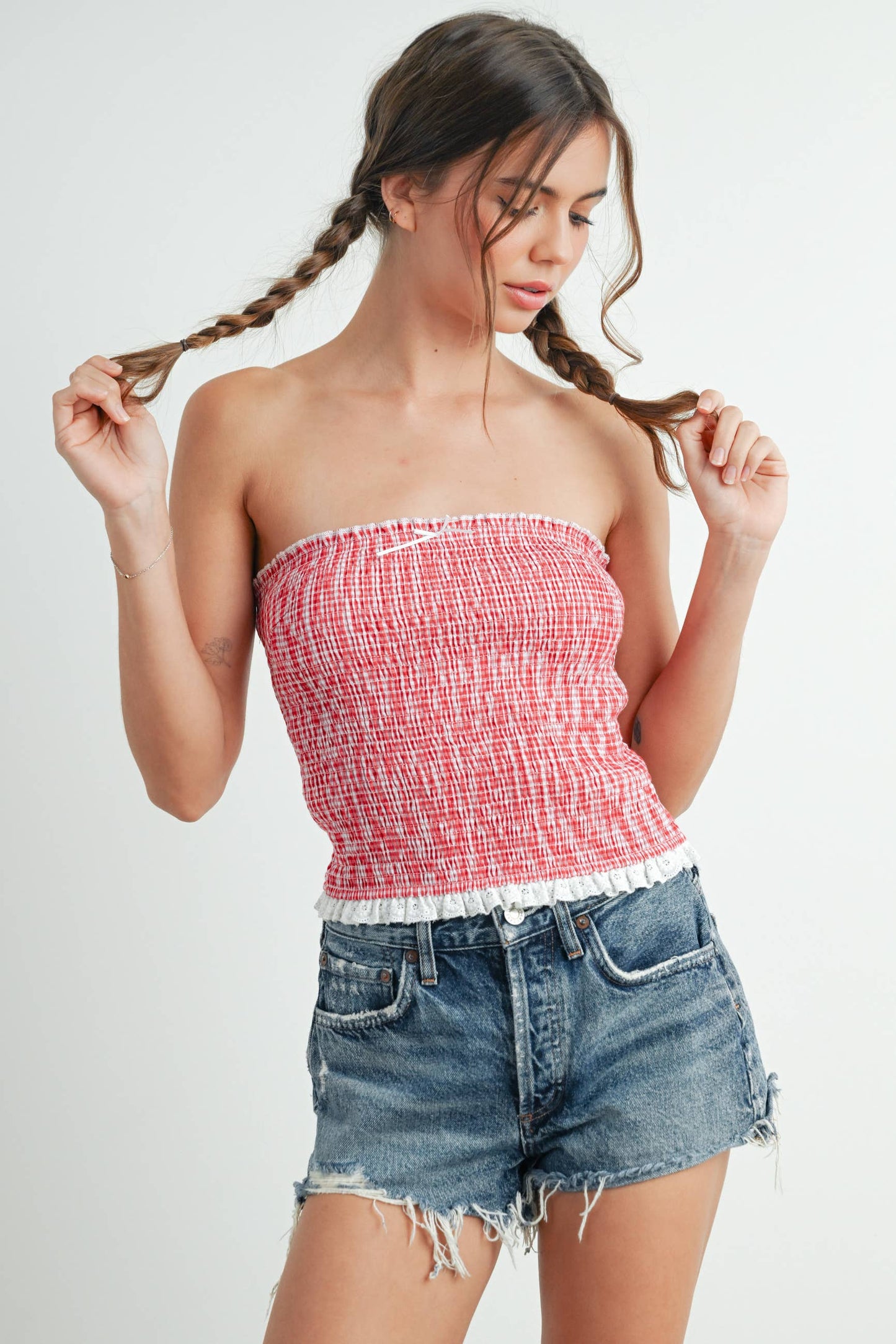 Ruffled Tube Top -