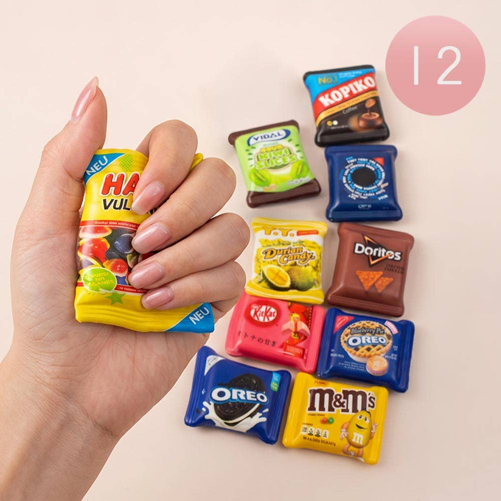12PCS - Mini Snack Package Squeeze Squishy Stress Relief Toy Set