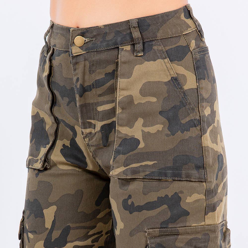 HIGH WAIST STRAIGHT CARGO PANTS-RJH30306CM