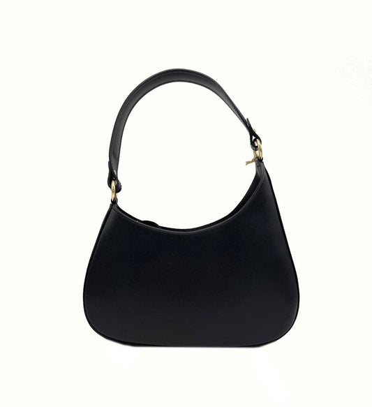 Genuine leather shoulder bag, made in Italy