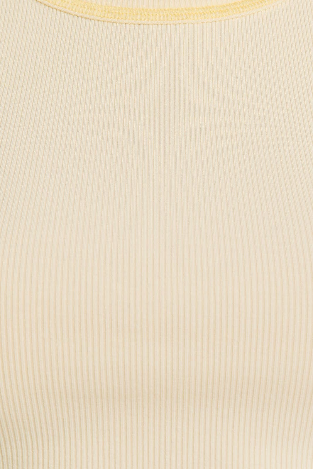 ROUND NECK RIBBED TANK WITH REVERSED STITCH