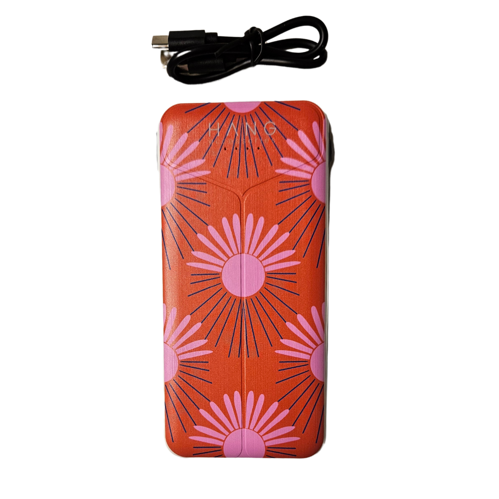 8,000mAh Portable Charger with Built-In Cables – Burning Sun