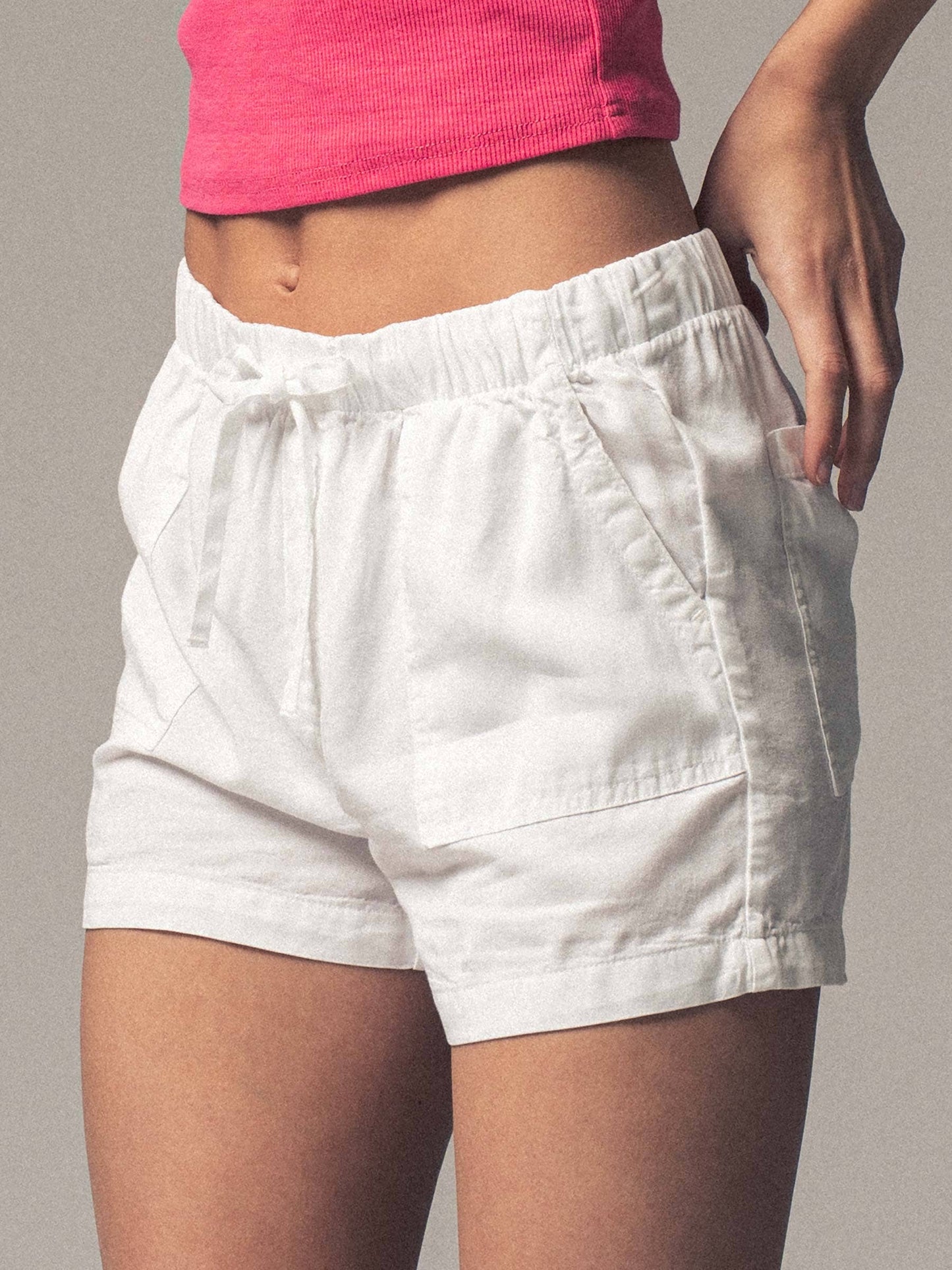 Tencel Patch Pocket Summer Shorts