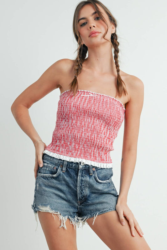 Ruffled Tube Top -