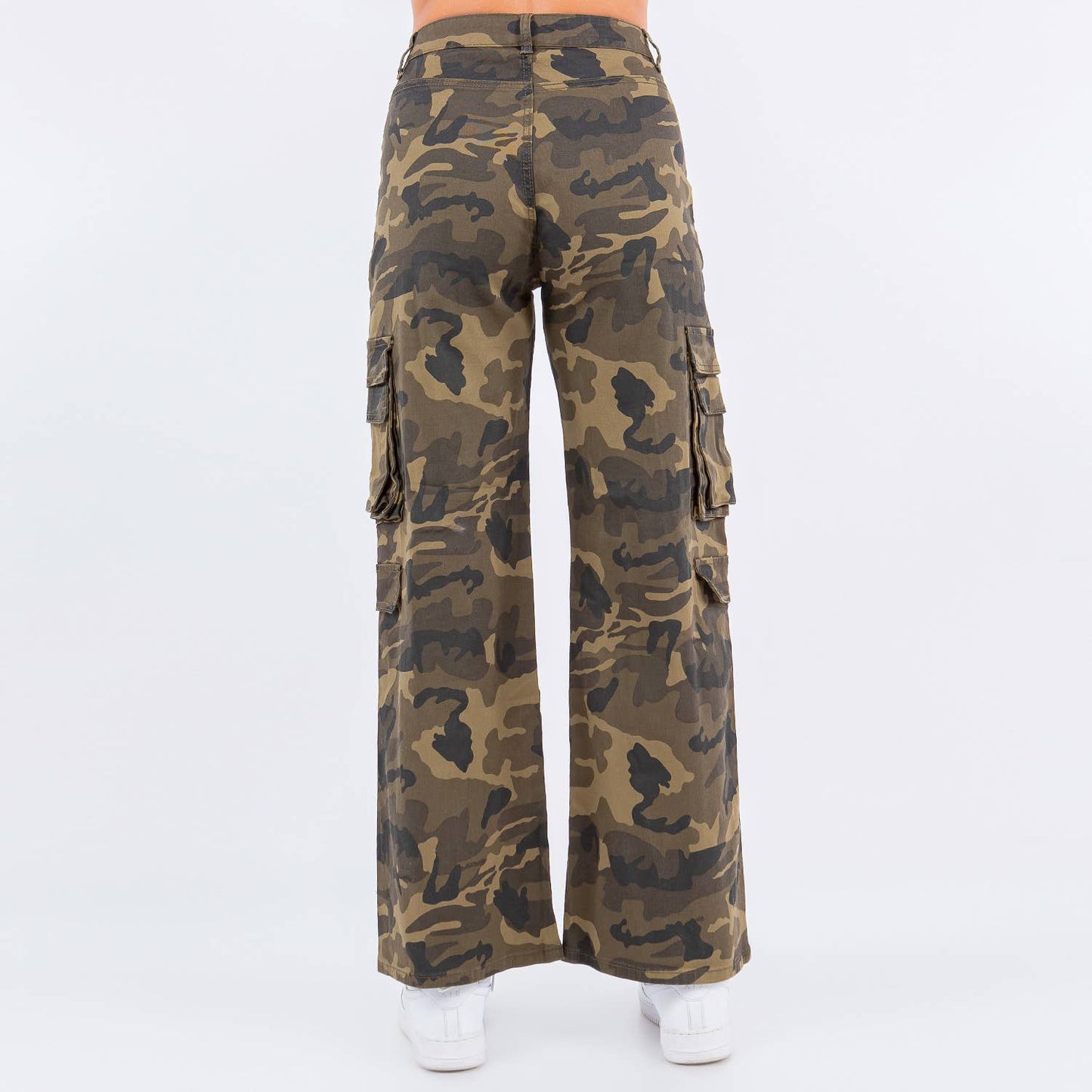 HIGH WAIST STRAIGHT CARGO PANTS-RJH30306CM