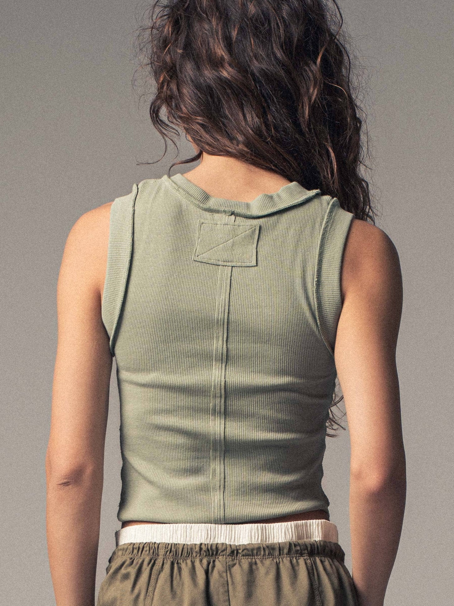 Ribbed Slim Fit Sleeveless Tank Top