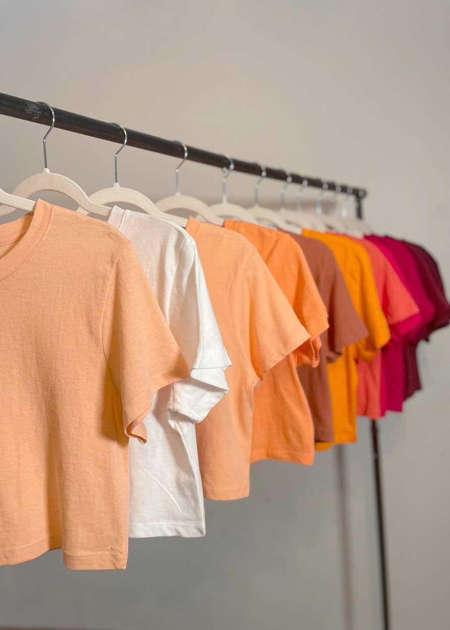 Premium cotton boxy crop tops