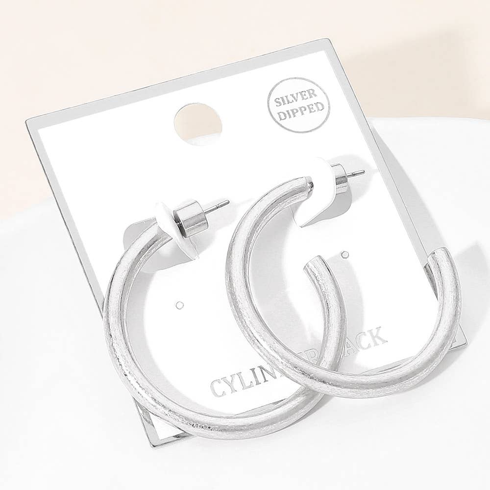 Gold Dipped Bold Open Hoop Earrings