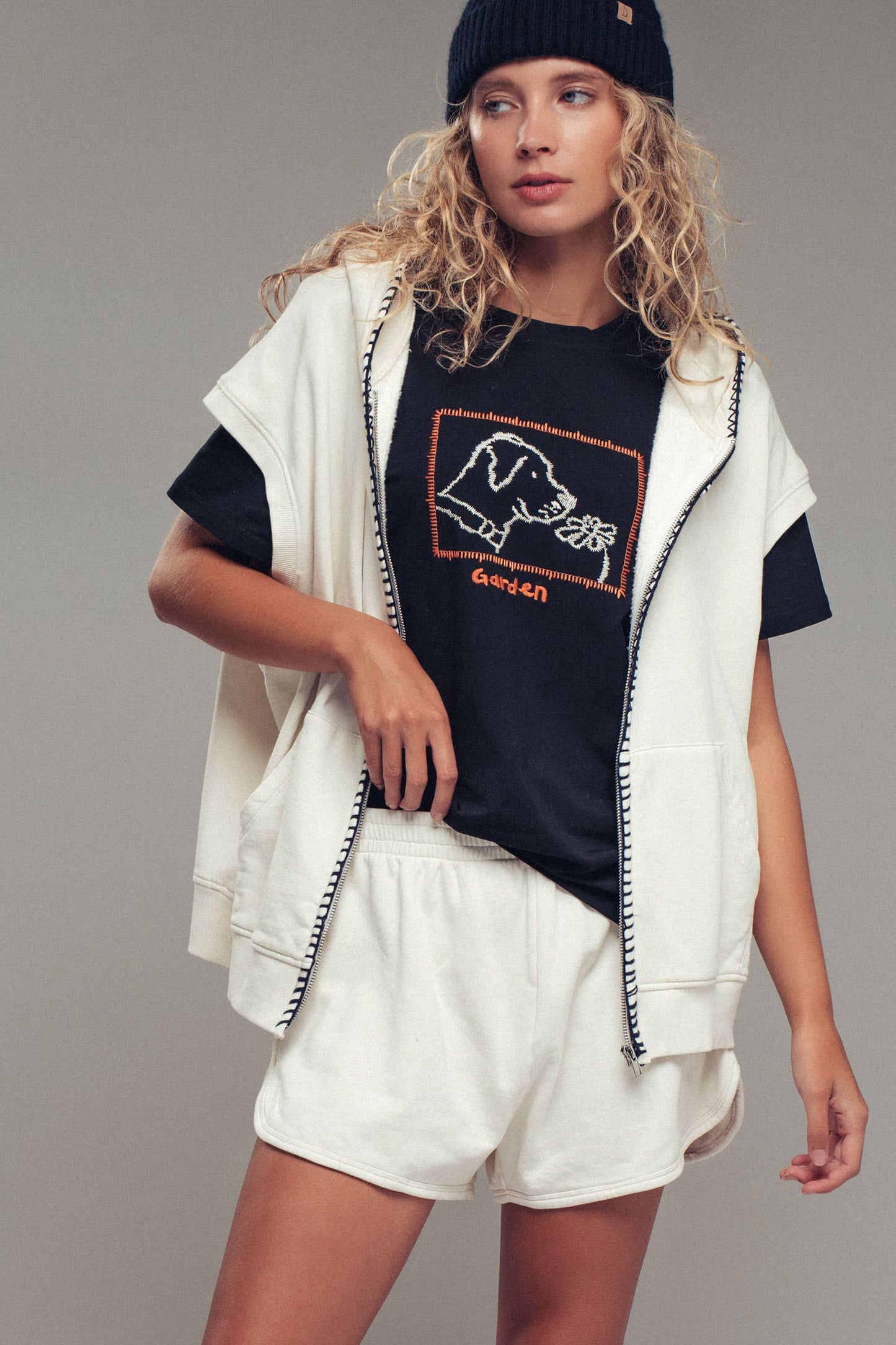French Terry High Rise Lounge Shorts