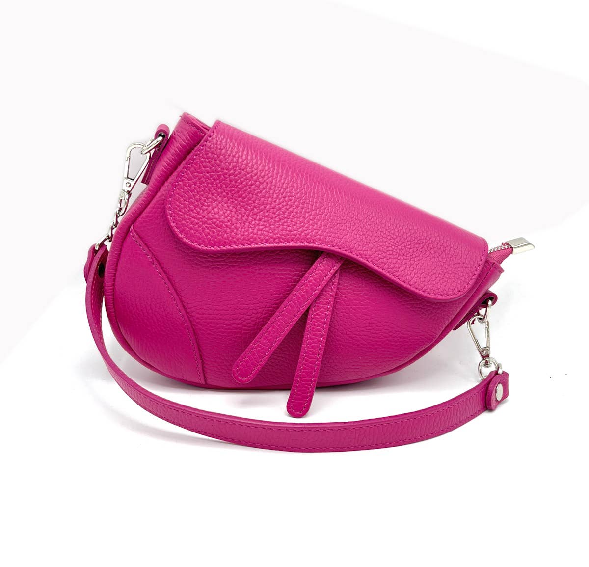 Genuine leather shoulder bag, Made in Italy